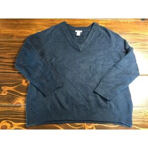 Basics Sweater, Men's Size Medium, Navy Blue, V-neck, Soft Sweater, Pullover